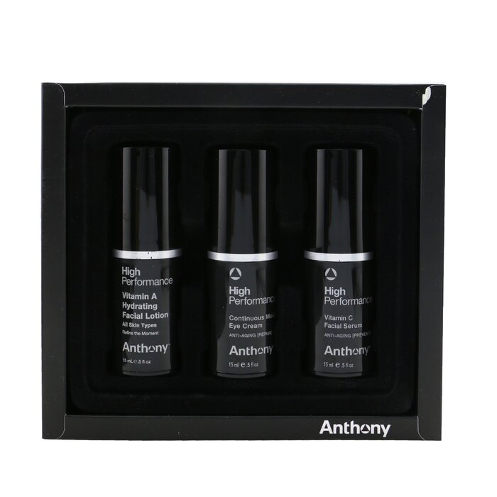 Anthony High Performance Age Defying Trio Set: Vitamin C Facial Serum 15ml +Vitamin A Facial Lotion 15ml + Eye Cream 15ml 3x15ml/0.5ozProduct Thumbnail