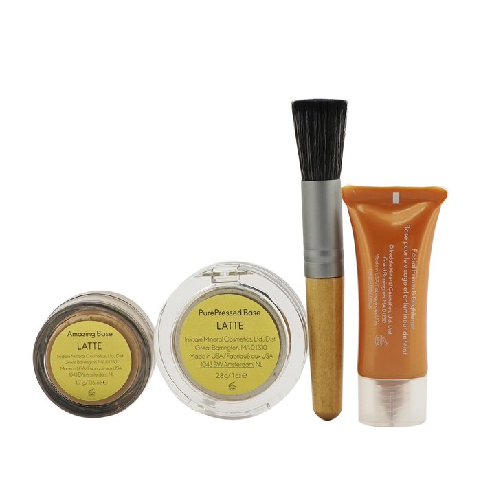Jane Iredale Make Up Set (1x Primer 7ml + 1x Loose Mineral Powder 1.7g + 1x Mineral Foundation 2.8g + 1x Mini Powder Brush) 4pcs+1bagProduct Thumbnail