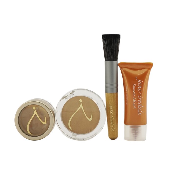 Jane Iredale Make Up Set (1x Primer 7ml + 1x Loose Mineral Powder 1.7g + 1x Mineral Foundation 2.8g + 1x Mini Powder Brush) 4pcs+1bagProduct Thumbnail