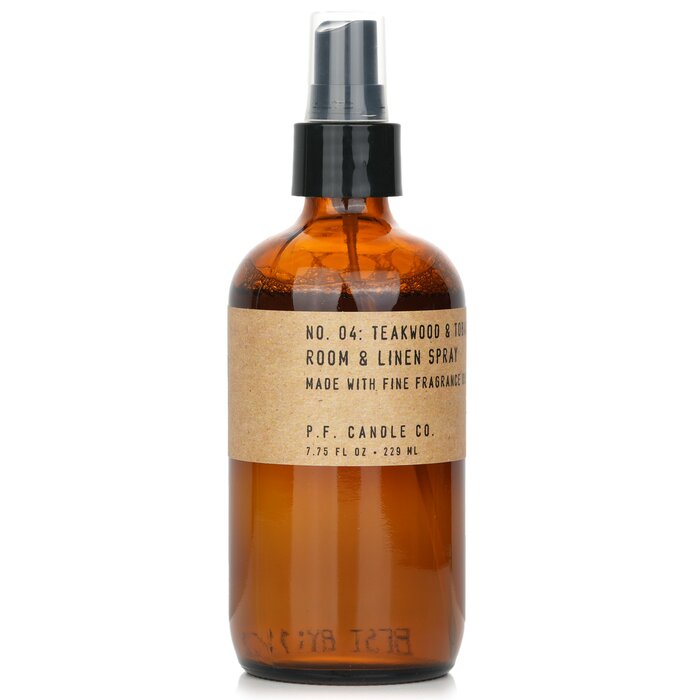 teakwood and tobacco room spray 7.75 oz. Linen Polysorbate 20 Mya and Armando make Teakwood