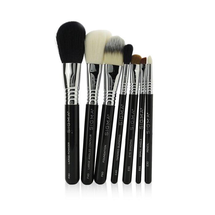 Sigma Beauty Essential Travel Brush Set (7x Brushes, 1x Brush Cup) 7pcs+Brush CupProduct Thumbnail