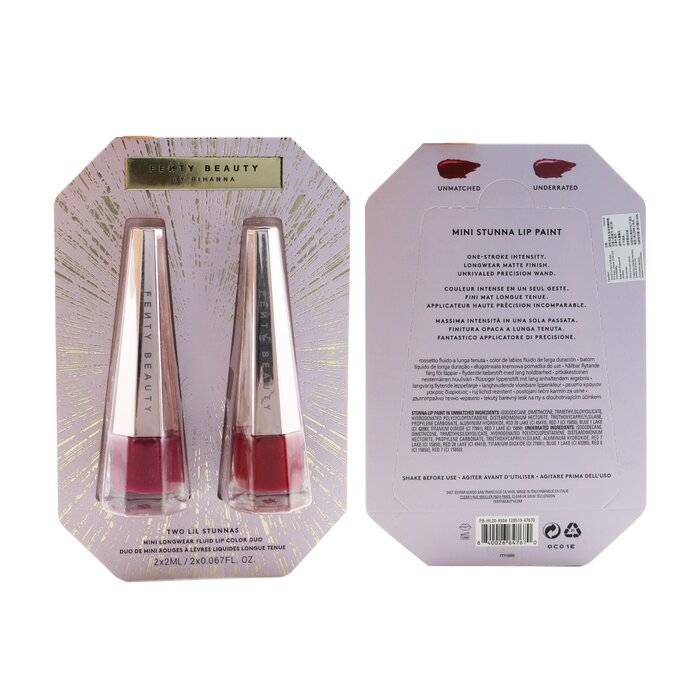 Fenty Beauty by Rihanna Two Lil Stunnas Mini Color de Labios Fluido de Larga Duración (2x Mini Color de Labios) 2x2ml/0.067ozProduct Thumbnail