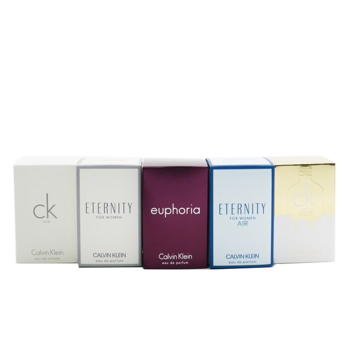 Calvin Klein Deluxe Travel Collection: CK One EDT 10ml+CK One Gold EDT 10ml+Eternity EDP 5ml+Eternity Air EDP 5ml+Euphoria EDP 4ml 5pcsProduct Thumbnail