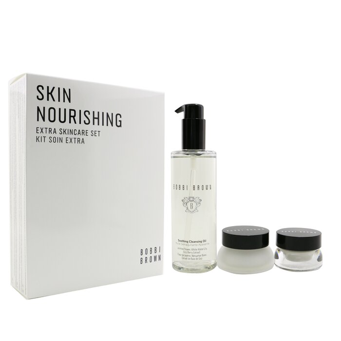 Bobbi Brown Skin Nourishing Extra Skincare Set: Cleansing Oil 200ml+ Extra Eye Repair Cream 15ml+ Extra Repair Moisture Cream 30ml 3pcsProduct Thumbnail
