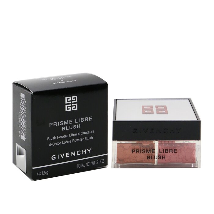 Givenchy Prisme Libre Blush 4 Color Loose Powder Blush 4 Organza Sienne (Woddy Oragne
