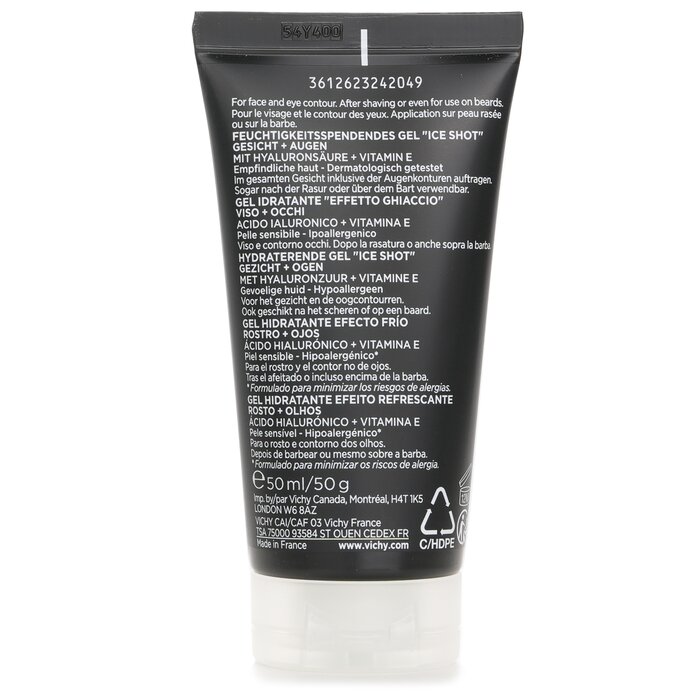 Vichy Homme Hydra Cool+ - Hydrating Gel &quot;Ice Shot&quot; With Hyaluronic Acid (For Face & Eyes) 50ml/1.69ozProduct Thumbnail