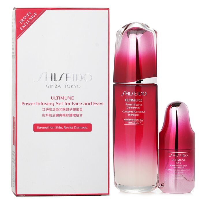 Shiseido Ultimune Power Infusing (ImuGenerationRED Technology) Set: Face Concentrate 100ml + Eye Concentrate 15ml  2pcsProduct Thumbnail