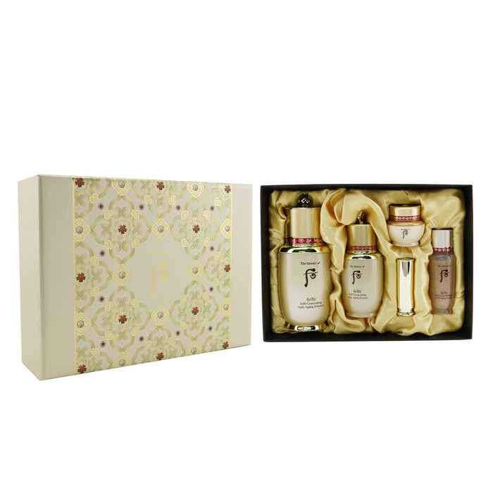Whoo (The History Of Whoo) Bichup Special Set: Bichup Self-Generating Anti-Aging Essence (50ml+20ml) + Ja Yoon Cream 8ml + First Care Moisture Anti-Aging Essence 15ml + Glow Lip Balm SPF 10 5pcsProduct Thumbnail