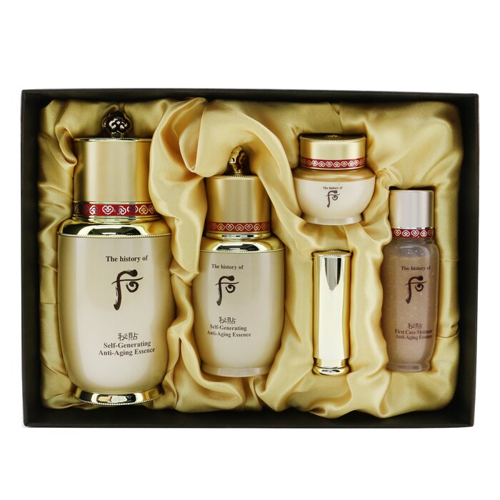 Whoo (The History Of Whoo) Bichup Special Set: Bichup Self-Generating Anti-Aging Essence (50ml+20ml) + Ja Yoon Cream 8ml + First Care Moisture Anti-Aging Essence 15ml + Glow Lip Balm SPF 10 5pcsProduct Thumbnail