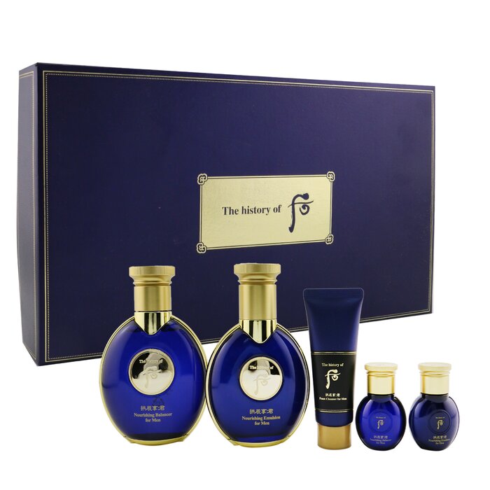Whoo (The History Of Whoo) Men Gongjinhyang: Kun Special Set: Nourishing Balancer (140ml+20ml) + Nourishing Emulsion (100ml+20ml) + Foam Cleanser 40ml 5pcsProduct Thumbnail