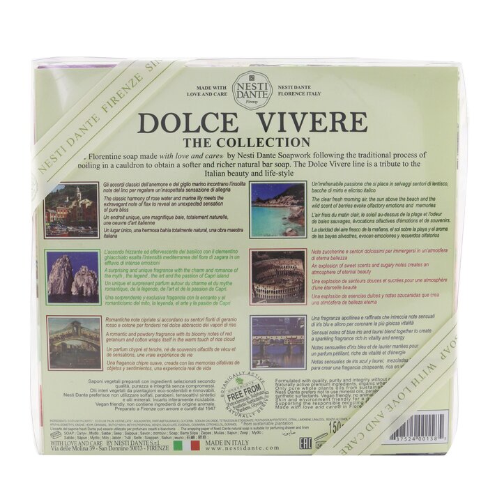 Nesti Dante Dolce Vivere The Collection Soap Set: Sardegna + Portofino + Roma + Capri + Firenze + Venezia  6x 150g/5.3ozProduct Thumbnail