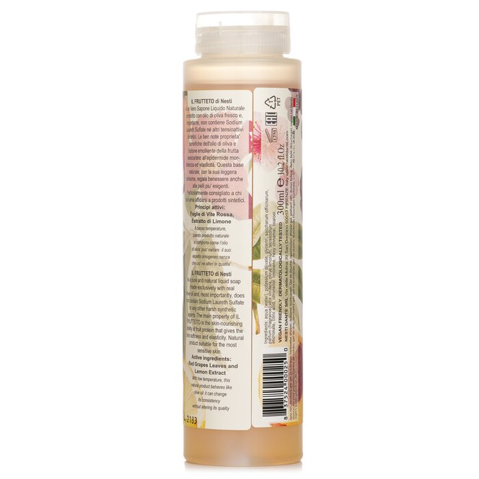 Nesti Dante IL Frutteto Bath & Shower Natural Liquid Soap With Red Grape Leaves & Lemon Extract 300ml/10.2ozProduct Thumbnail