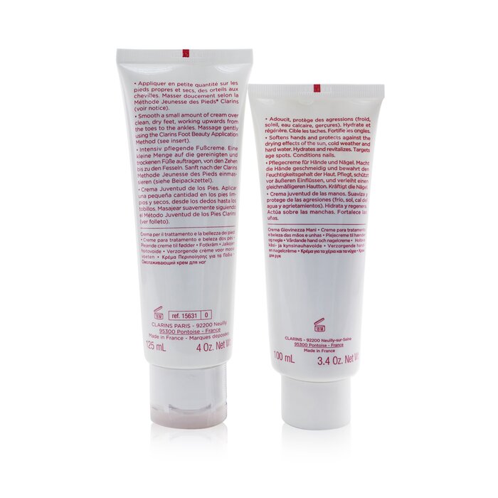 Clarins Hand & Feet Must-Haves Set: Hand & Nail Treatment Cream 100ml+ Foot Beauty Treatment Cream 125ml 2pcsProduct Thumbnail