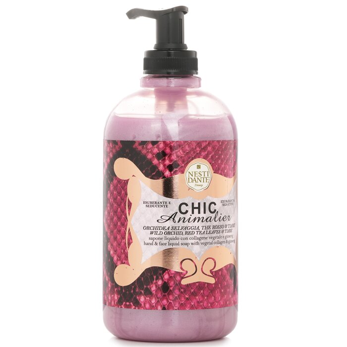Nesti Dante Chic Animalier Hand & Face Liquid Soap With Vegetal Collagen & Ginseng - Wild Orchid, Red Tea Leaves & Tiare 500ml/16.9ozProduct Thumbnail