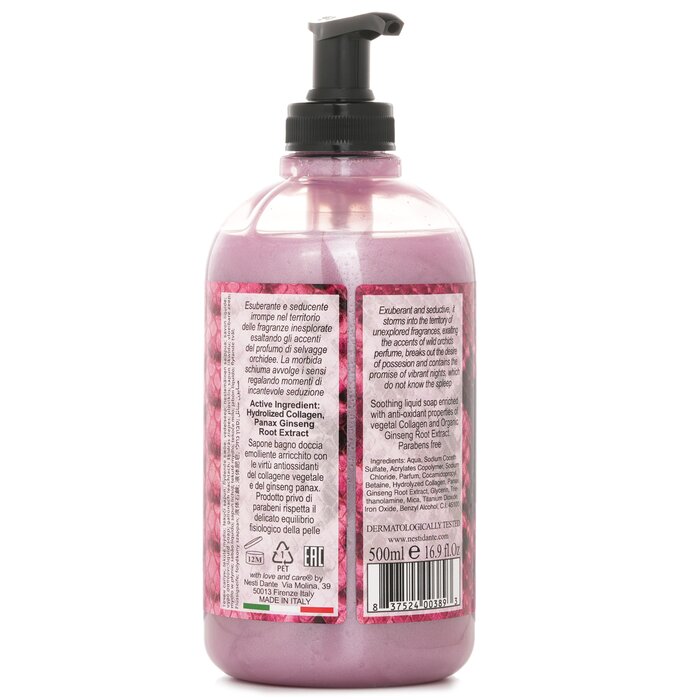 Nesti Dante Chic Animalier Hand & Face Liquid Soap With Vegetal Collagen & Ginseng - Wild Orchid, Red Tea Leaves & Tiare 500ml/16.9ozProduct Thumbnail