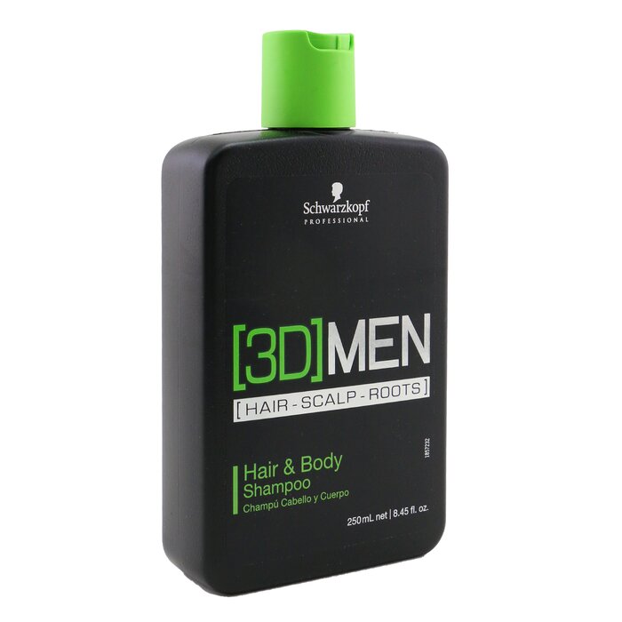 metriek weekend Pellen Schwarzkopf - [3D] Men Hair & Body Shampoo 250ml/8.4oz - All Hair Types |  Free Worldwide Shipping | Strawberrynet USA