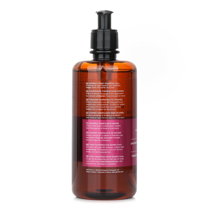 Apivita Champú tónico para mujeres con Hippophae TC y laurel (ayuda a mejorar el grosor del cabello) 500ml/16.9ozProduct Thumbnail