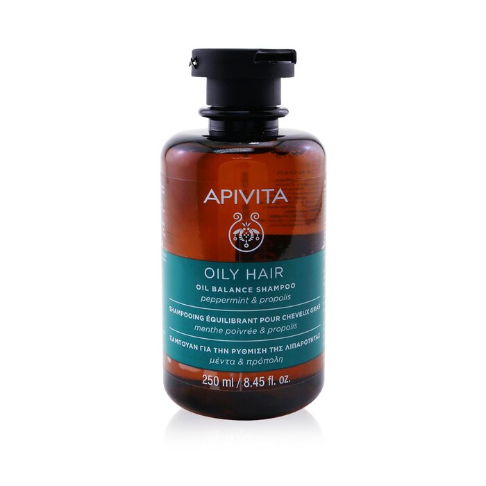 Apivita Oil Balance Shampoo with Peppermint & Propolis - For Oily Hair (Cap Slightly Damaged) 250ml/8.45ozProduct Thumbnail