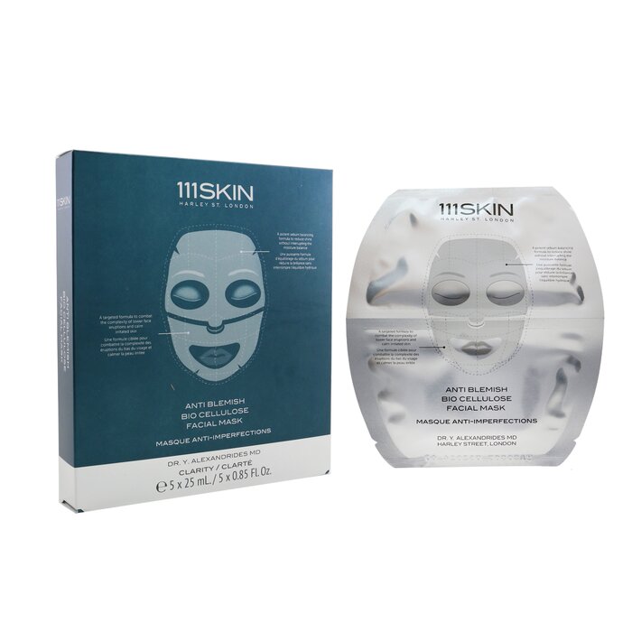111skin Anti Blemish Bio Cellulose Facial Mask (Upper Mask & Lower Mask for Face) 5x25ml/0.85ozProduct Thumbnail
