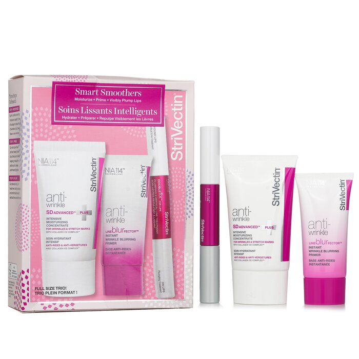StriVectin Smart Smoothers Full Size Trio Set: Intensive Moisturizing Concentrate 60ml + Instant Wrinkle Blurring Primer 30ml + Lips Plumping & Vertical Line Treatment 2x5ml  3pcsProduct Thumbnail