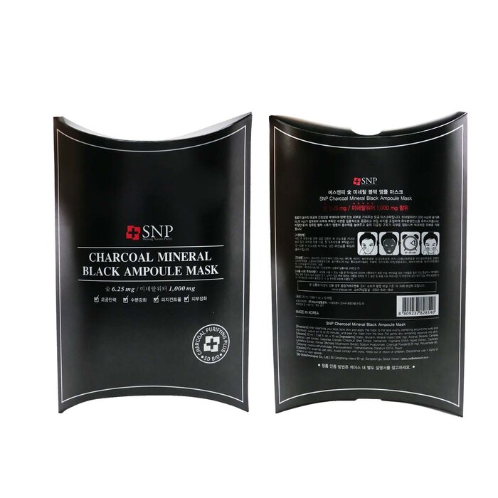 SNP Charcoal Mineral Black Ampoule Mask (Exp. Date: 03/2022) 10x25ml/0.84ozProduct Thumbnail