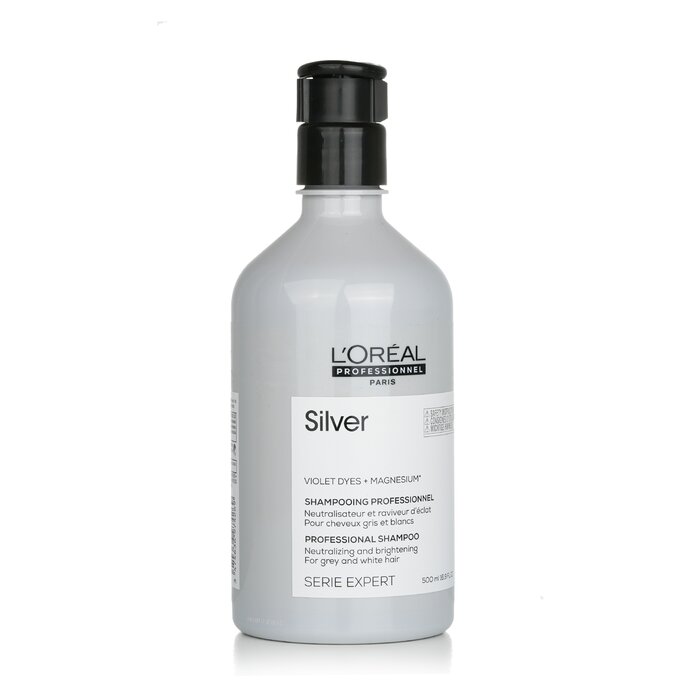 L'Oreal Professionnel Serie Expert - Silver Violet Dyes + Magnesium Neutralising and Brightening Shampoo (For Grey and White Hair)  500ml/16.9ozProduct Thumbnail