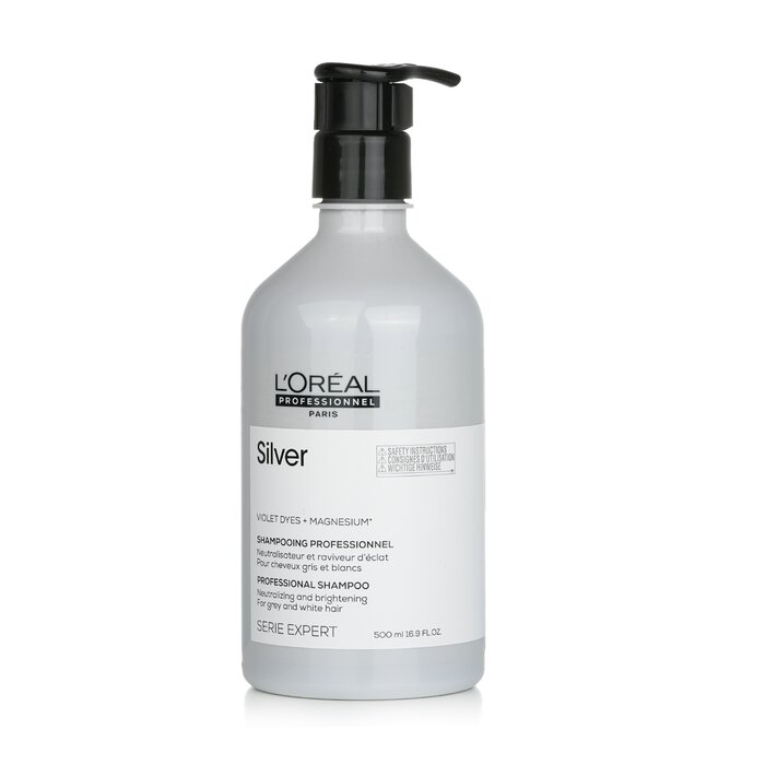 L'Oreal Professionnel Serie Expert - Silver Violet Dyes + Magnesium Neutralising and Brightening Shampoo (For Grey and White Hair)  500ml/16.9ozProduct Thumbnail