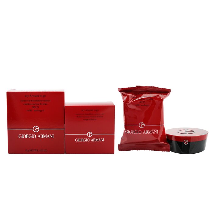 Giorgio Armani My Armani To Go Essence In Foundation Cushion SPF 23 (With Rouge Malachite Case) 15g/0.53ozProduct Thumbnail