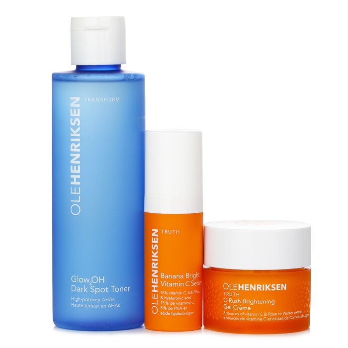 Ole Henriksen 3 Mega Wonders Set: Banana Bright Vitamin C Serum 15ml + Glow2OH Dark Spot Toner 190ml + C-Rush Brightening Gel Crème 35ml 3pcsProduct Thumbnail