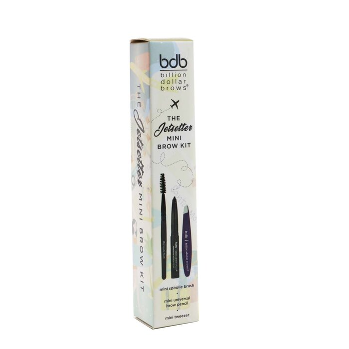 Billion Dollar Brows The Jet Setter Kit (Mini Universal Brow Pencil + Mini Tweezer + Mini Spoolie Brush) 3pcsProduct Thumbnail