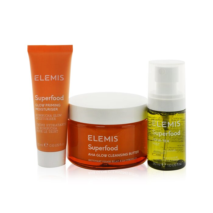 Elemis Nourishing Skin Health Trio Set: Superfood AHA Cleansing Butter 90ml+ Glow Priming Moisturiser 20ml+Kefir-Tea Mist 3pcsProduct Thumbnail