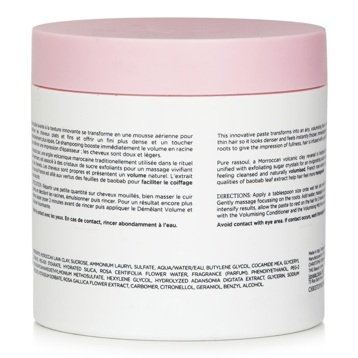 Christophe Robin Cleansing Volumising Paste with Rose Extracts (Instant Root Lifting Clay to Foam Shampoo) - Fine & Flat Hair 250ml/8.4ozProduct Thumbnail