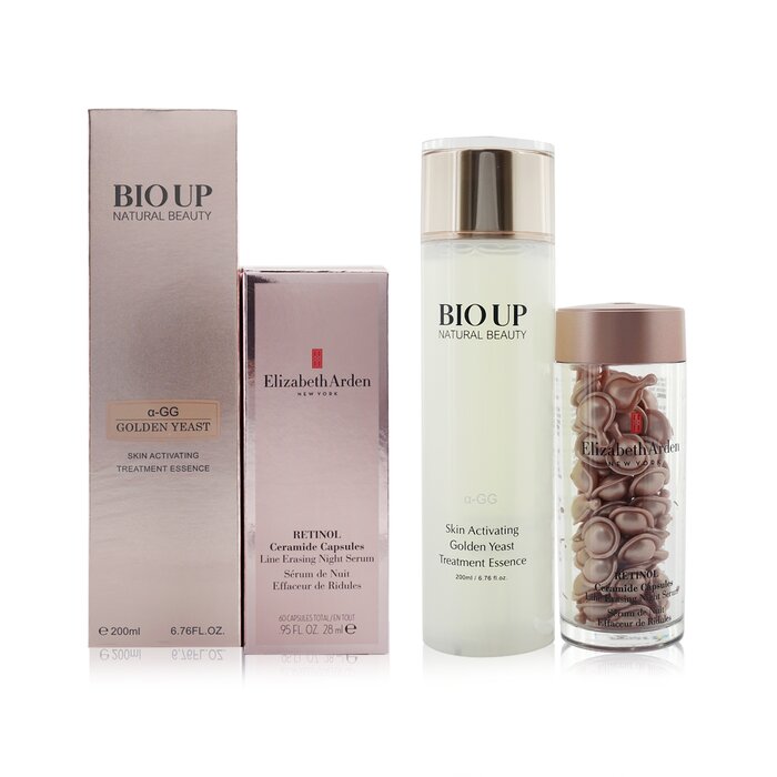 Elizabeth Arden Ceramide Retinol Capsules - Line Erasing Night Serum 60caps (Free: Natural Beauty BIO UP Treatment Essence 200ml) 2pcsProduct Thumbnail
