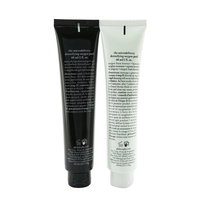 Philosophy The Microdelivery Detoxifying Oxygen Peel: Detoxifying Charcoal Gel 60ml + Oxygen Foam Booster 60ml 2pcsProduct Thumbnail
