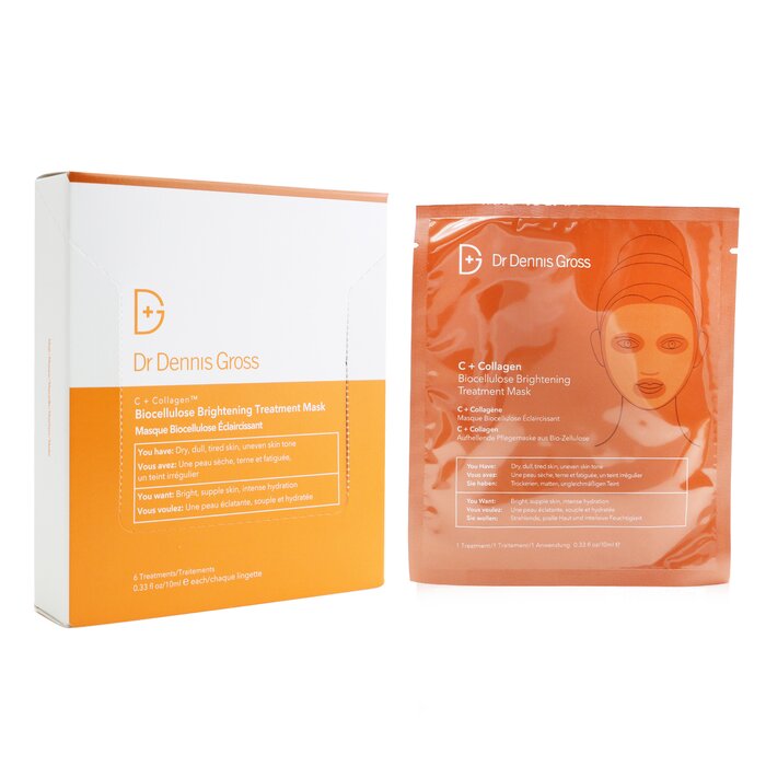 Dr Dennis Gross C + Collagen Biocellulose Brightening Treatment Mask 6 TreatmentsProduct Thumbnail