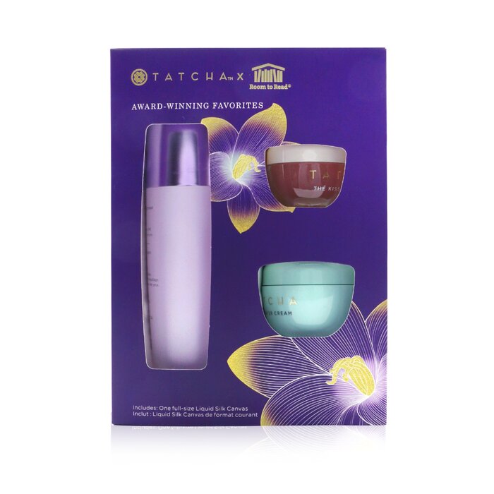 Tatcha Award-Winning Favorites Set: The Liquid Silk Canvas 30g + The Water Cream 10ml + The Kissu Lip Mask 5g 3pcsProduct Thumbnail