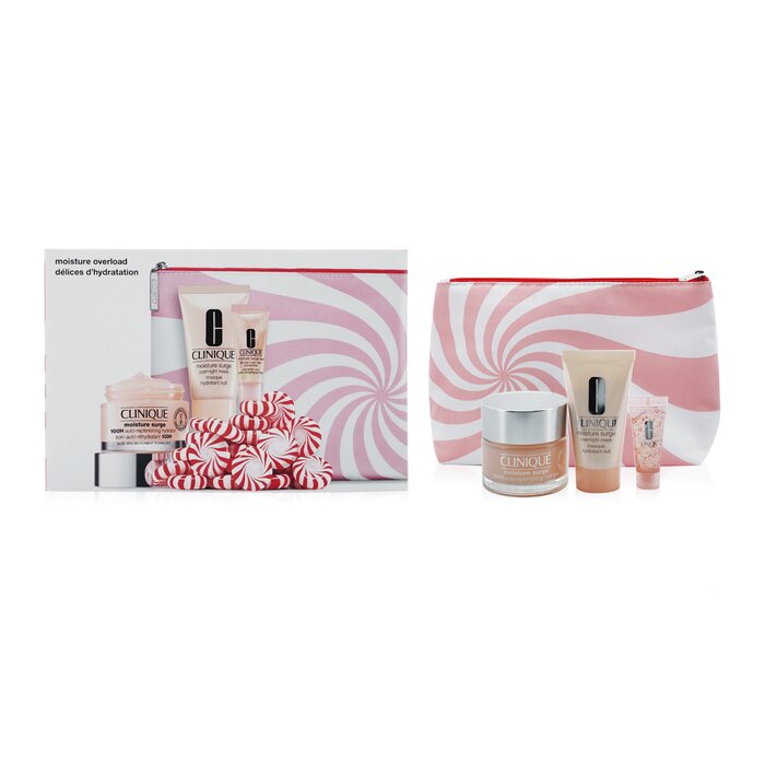 Clinique Moisture Overload Set: Moisture Surge 100H 50ml+ Overnight Mask 30ml+ Eye 96-Hour Concentrate 5ml+ Bag 3pcs+1bagProduct Thumbnail