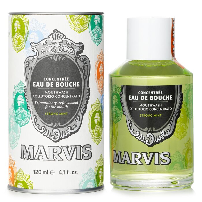 Marvis Eau De Bouche Concentree Концентрированный Ополаскиватель для Полости Рта - Strong Mint 120ml/4.1ozProduct Thumbnail