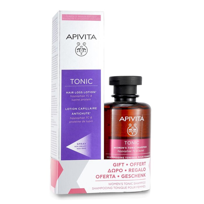 Apivita Hair Loss Lotion with Hippophae TC & Lupine Protein 150ml (Free: Women's Tonic Shampoo with Hippophae TC & Laurel - Helps Improve Hair Thickness 250ml)  2pcsProduct Thumbnail