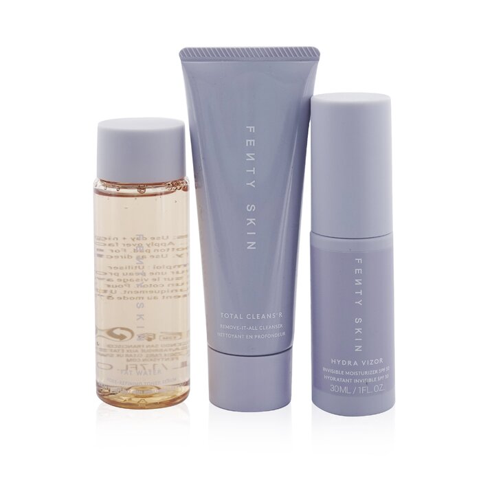 Fenty Beauty by Rihanna FENTY SKIN Start'R Set: Total Cleans'R 45ml + Fat Water 50ml + Hydra Vizor 30ml (Packaging Slightly Damaged) 3pcsProduct Thumbnail
