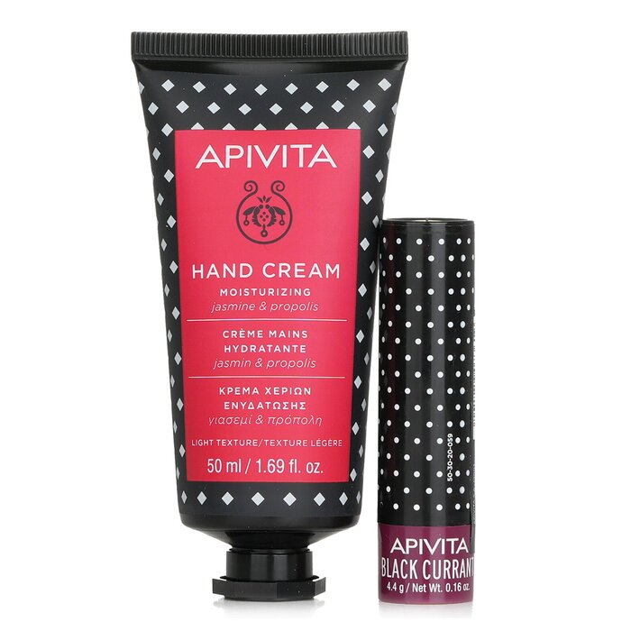 Apivita Bee Protective Jasmine Set: Hand Cream Jasmine & Propolis 50ml+ Lip Care Black Currant  2pcsProduct Thumbnail