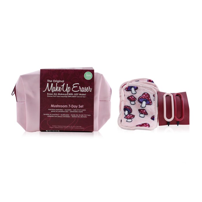 MakeUp Eraser Mushroom Set (7x Mini MakeUp Eraser Cloth + 2x Hair Clip + 1x Bag) Picture ColorProduct Thumbnail