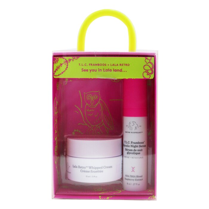 Drunk Elephant Call It A Night Duo Set: Lala Retro Whipped Cream 15ml/0.5oz+ T.L.C Framboos Glycolic Night Serum 8ml/0.27oz 2pcsProduct Thumbnail