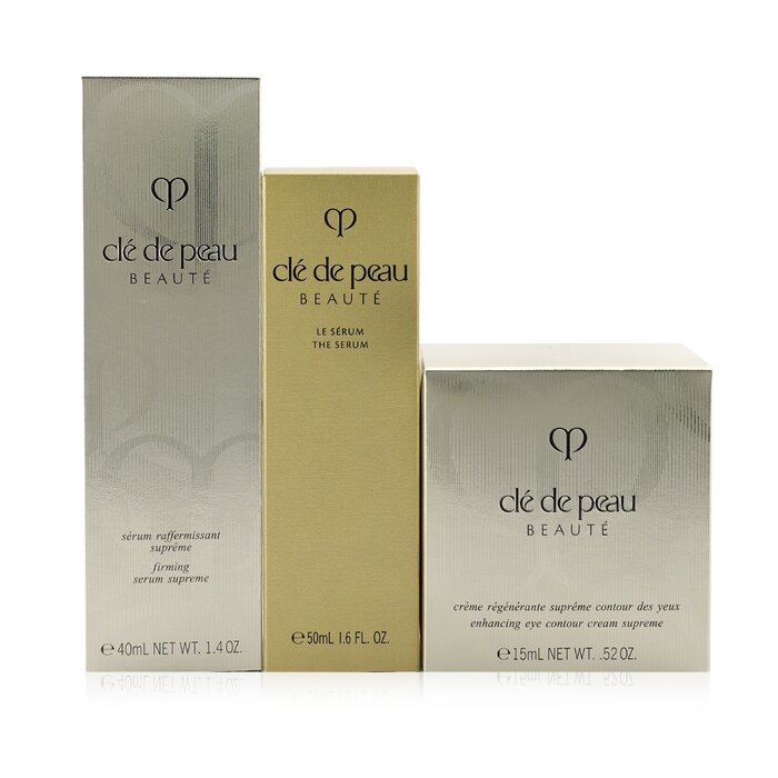 Cle De Peau مجموعة The Serum & Anti-Aging: سيرم The Serum 50مل+سيرم عالي الفعالية لشد البشرة 40مل+كريم عالي الفعالية لمحيط العيون 15مل 3pcsProduct Thumbnail