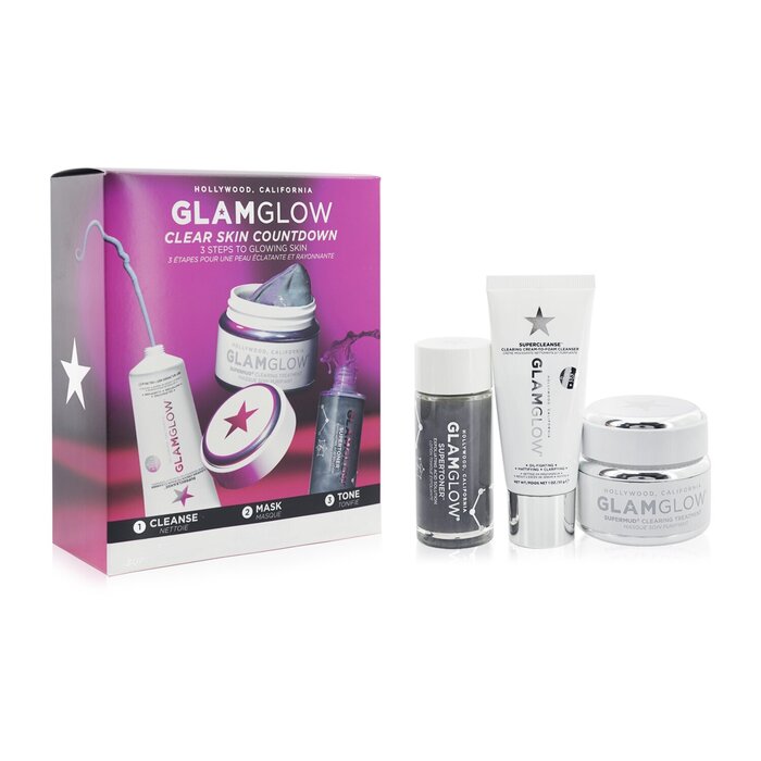 Glamglow Clear Skin Countdown Set: SuperCleanse 30g + Supermud 50ml + Supertoner 30ml  3pcsProduct Thumbnail