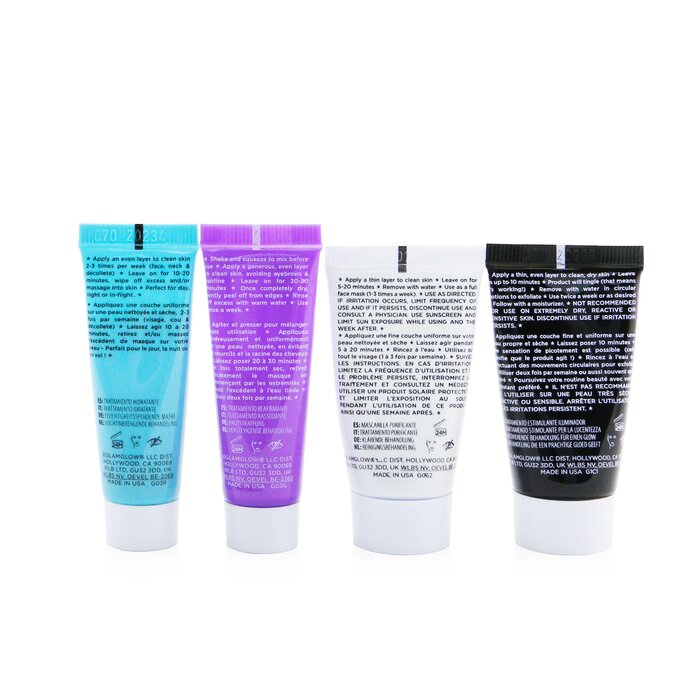 Glamglow Instant Celebrity Skin Masking Set: 1x Supermud Clearing Treatment - 15g/0.5oz + 1x Youthmud Glow Stimulating Treatment - 15g/0.5oz + 1x Thristymud Hydrating Treatment - 10g/0.35 + 1x Gravitymud Firming Treatment- 10g/0.35 (Box Slightly Damaged) 4pcsProduct Thumbnail