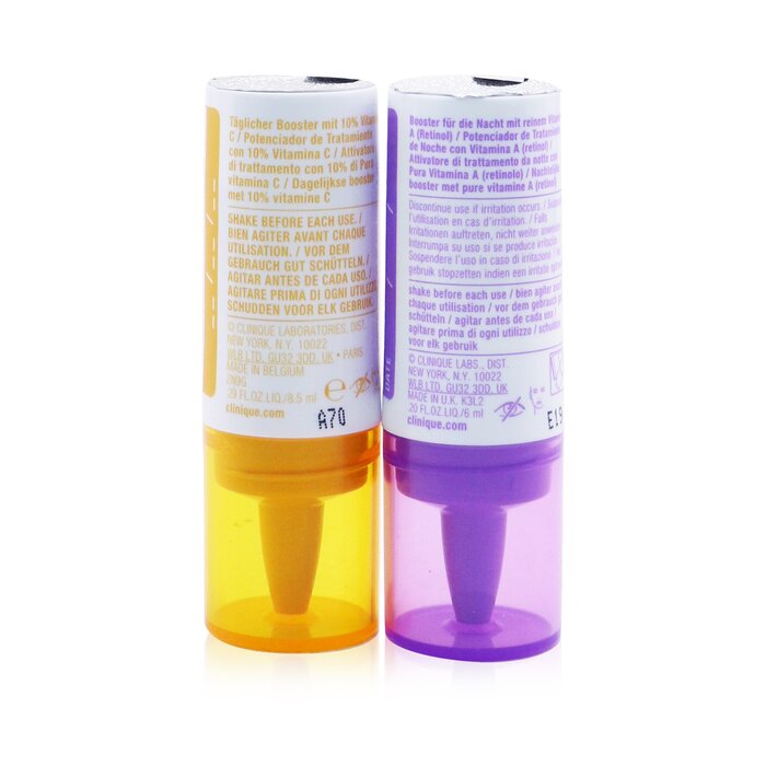 Clinique Fresh Pressed Clinical Daily+Overnight Boosters (1x Daily Booster 8.5ml/0.29oz+ 1x Overight Booster 6ml/0.2oz) 2pcsProduct Thumbnail