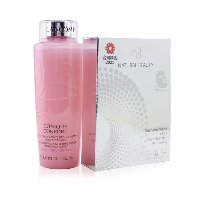 Lancome Confort Tonique 400ml (Free: Natural Beauty r-PGA Deep Hydration Moisturizing Cushion Mask 6x 20ml) 400ml+6x 20mlProduct Thumbnail