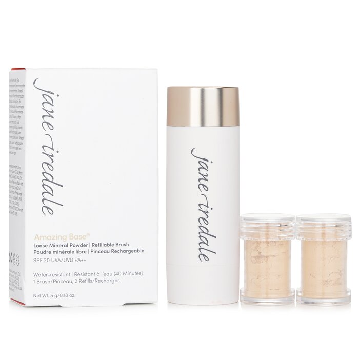 Jane Iredale Amazing Base Loose Mineral Powder SPF 20 Refillable Brush (1x Brush, 2x Refills) 2x2.5g/0.09ozProduct Thumbnail
