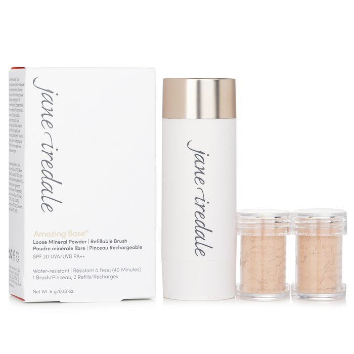 Jane Iredale Amazing Base Loose Mineral Powder SPF 20 Refillable Brush (1x Brush, 2x Refills) 2x2.5g/0.09ozProduct Thumbnail
